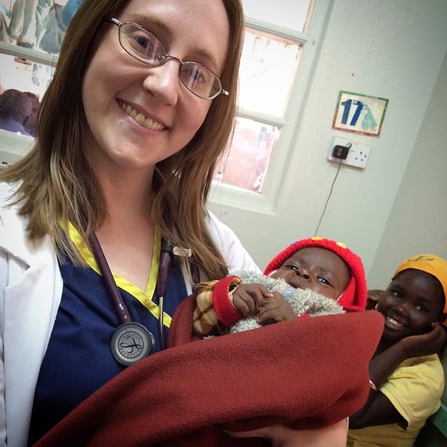Ashley with a patient